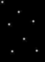  Schneeflocken auf schwarz - animiert